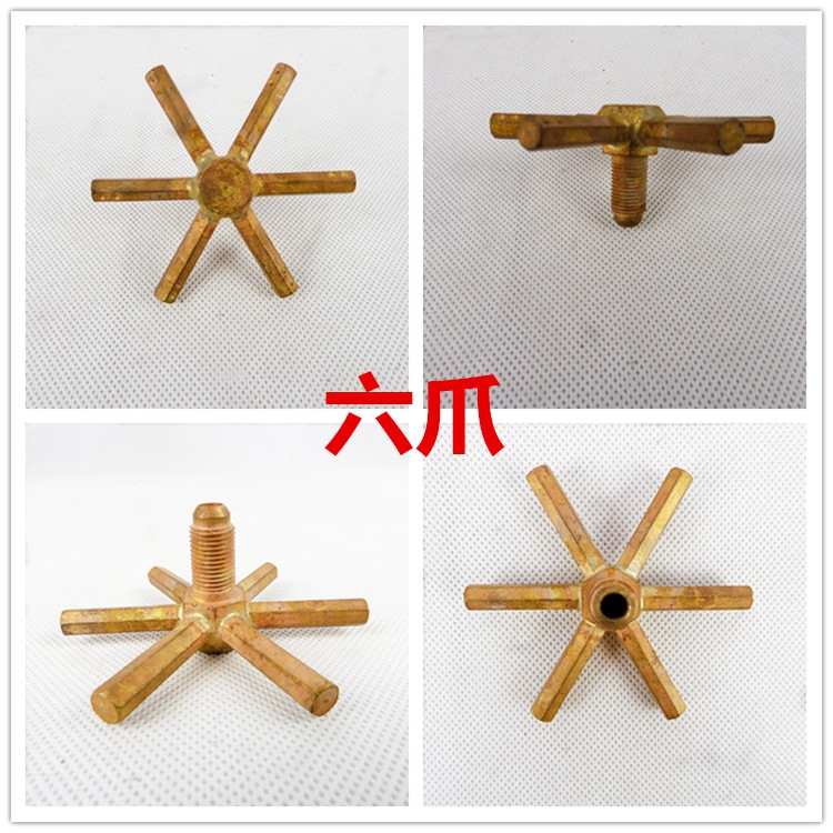 实利旋风炉头3叉6叉旋风炉心铜质炉芯炉咀头中压猛火炉配件