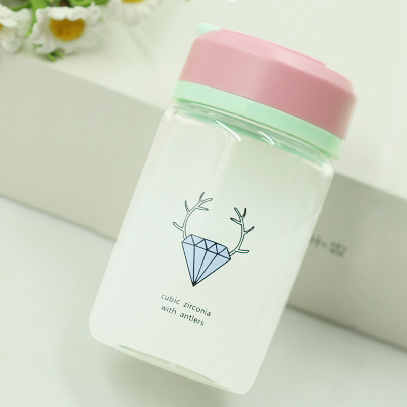 小杯子玻璃杯250ml女学生便携迷你水杯闪电清新小巧小号随手杯