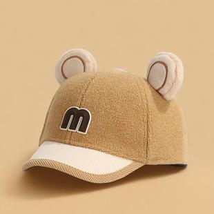 宝宝帽子秋冬季男女宝鸭舌帽加厚保暖幼童时尚洋气婴幼儿童棒球帽