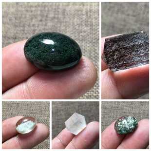 天然绿幽灵白幽灵四季幽灵红兔毛白兔毛diy手链吊坠戒指面男女