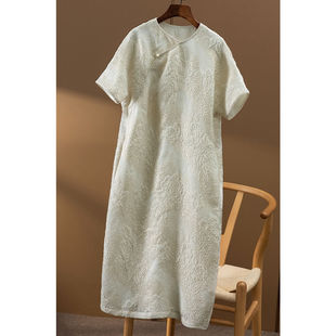 茧型连衣裙女春天家999M D家金丝浮雕玫瑰新中式 ￥548 秒