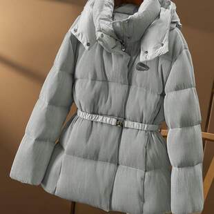 ￥1298 三宅褶皱90鹅绒收腰羽绒服外套秋冬女春天家4L98 秒