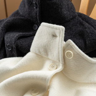 H春上7号 法柜羊毛羊驼毛双面呢收腰一手长大衣D15J9 气质大女主