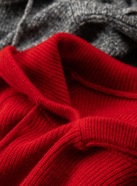 H春上7号 一件穿3季！法柜100绵羊毛连帽花纱毛衣卫衣D女91E9 特