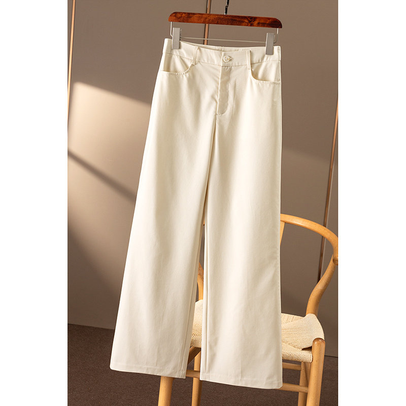 ￥秒！ 英G休闲通勤含天丝高腰阔腿直筒西裤春天家女11C1