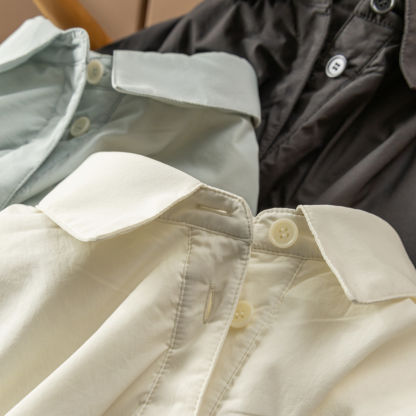 法柜90白鹅绒衬衫领羽绒服外套