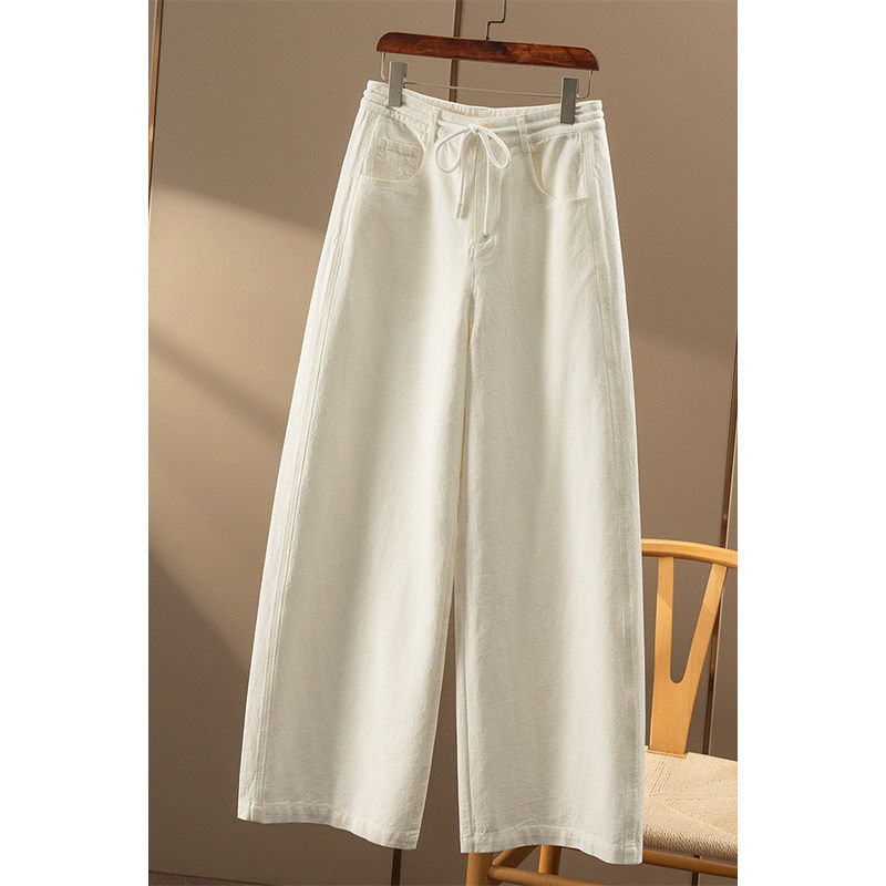 WW￥329 秒！法柜篙品质休闲亚麻+棉高腰锥形镰刀裤春天家女18C5,女装/女士精品,休闲裤,淘宝优惠券,粉丝福利购,淘宝优惠卷