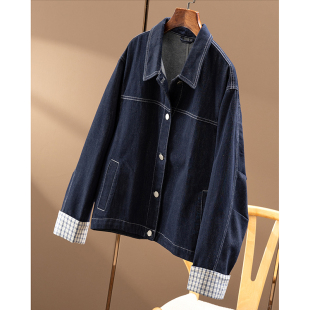 法柜设计师款 春天家 复古新蓝牛仔夹克外套女29E1 秒 ￥339