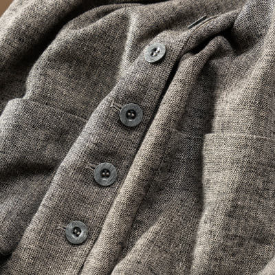 法柜经典含亚麻人字纹双面穿外套