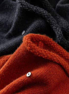 H春上7号 福利！慵懒卷边 法柜100羊绒半高领毛衣马甲背心D女18J7