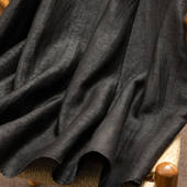 新中式 H春上7号 东方雅韵 重磅真丝龟裂纹香云纱A字半身伞裙D79F9