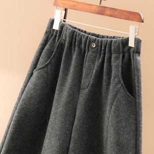 H春上7号温暖腔调 法柜八分黄金比含羊毛加绒气球裤靴裤女11G2