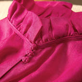 温婉 鼎奢新中式 重工真丝提花萝立领喇叭袖 H春上7号 衬衫 D女74I8