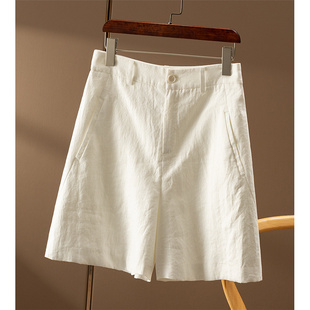 短裤 ￥259 法G三角针亚麻高腰阔腿中 硬货 春上7号女65A7特 秒