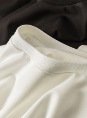 H春上7号 W贸单 莞美搭子 法式烧花简约打底圆领宽松长袖T恤18G4