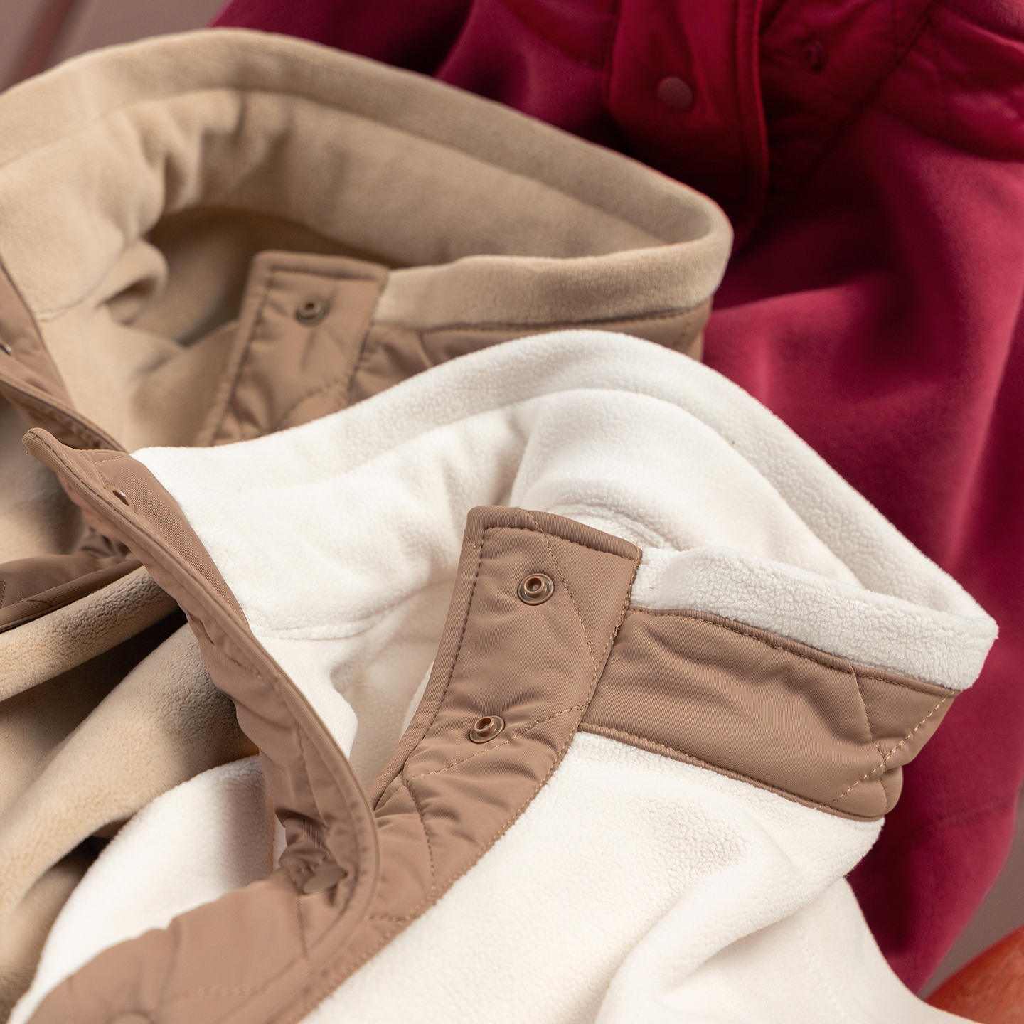 法G保暖抓绒摇粒绒立领长袖外套