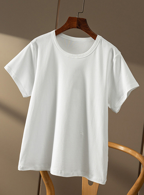 AA￥秒！春天家 法G字母刺绣简约佰搭圆领短袖液氨棉T恤女1Q99