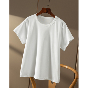 AA￥秒！春天家 法G字母刺绣简约佰搭圆领短袖液氨棉T恤女1Q99