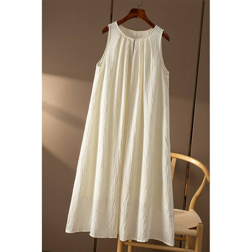 ￥299 秒！法G重工提花天丝无袖背心连衣裙女春天家2T22