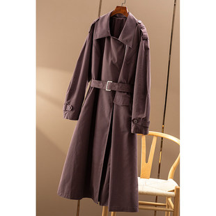 AA￥579 秒！春天家 大女主 气质通勤系带收腰中长风衣外套03I5