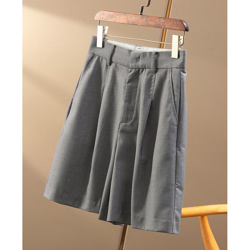 ￥229 秒！春天家 通勤压褶高腰阔腿四分/短裤女12E0,女装/女士精品,休闲裤,淘宝优惠券,粉丝福利购,淘宝优惠卷