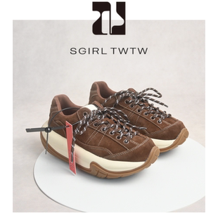 女款 SGIRL 百搭休闲反绒皮阿甘鞋 2025新款 TWTW户外轮胎厚底老爹鞋