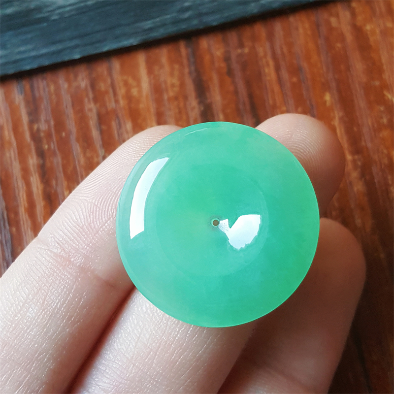 缅甸翡翠冰种翡翠平安扣吊坠