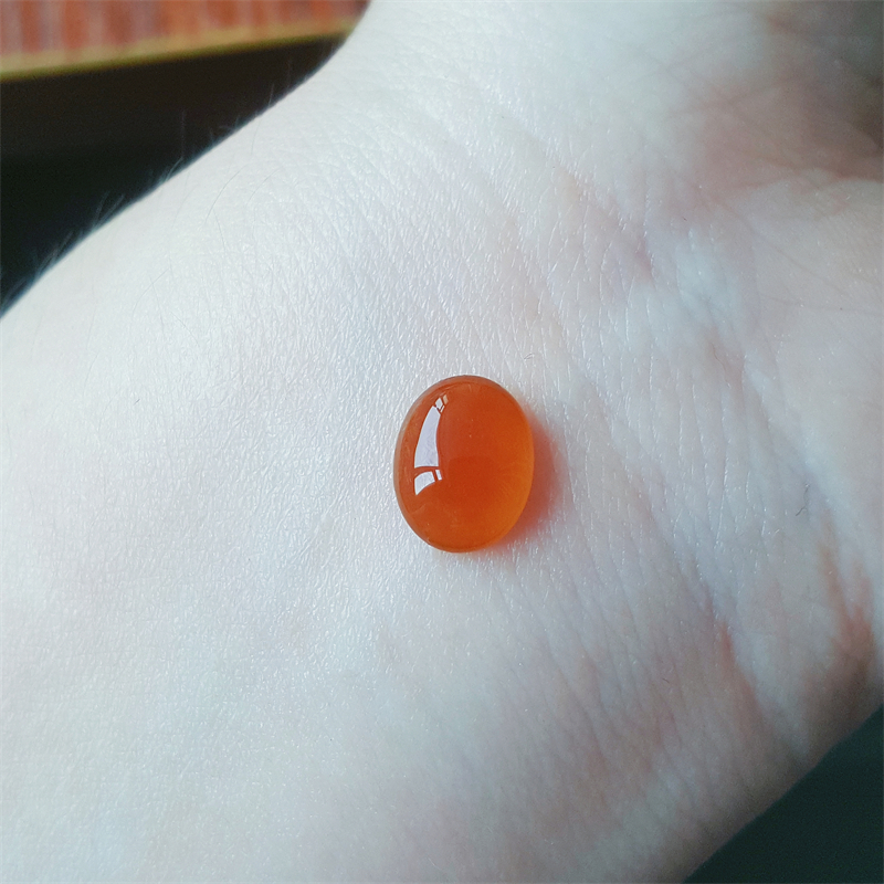 现货天然缅甸翡翠A货冰种翡翠戒面无烧红翡椭圆蛋面锁骨坠子