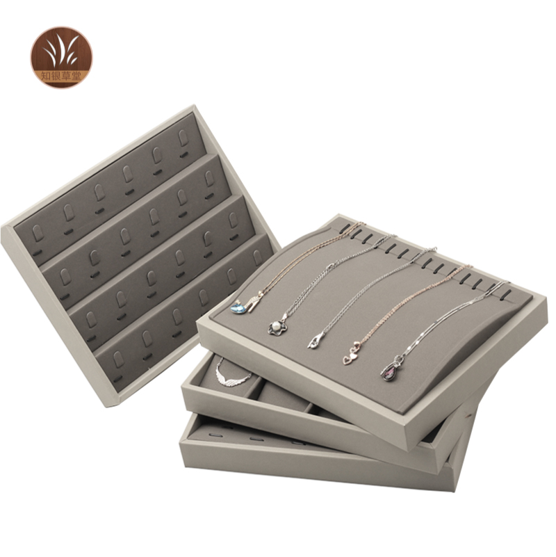 首饰戒指吊坠磨砂银色柜台展示架