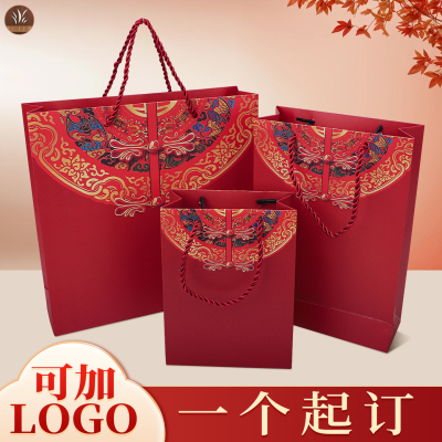 中式风珠宝手提袋首饰收纳袋子logo