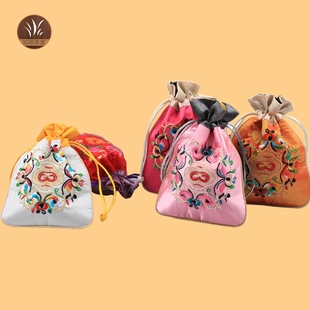 直圆角双色包袋子苗绣包锦绣袋锦囊袋苗绣袋多种色锦囊锦袋锦囊包