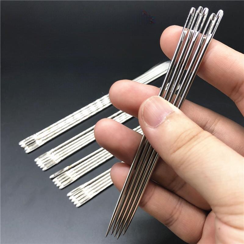 不锈钢钢质钢针硬细尖超硬手工大号缝口缝衣加长眼针麻袋缝衣针
