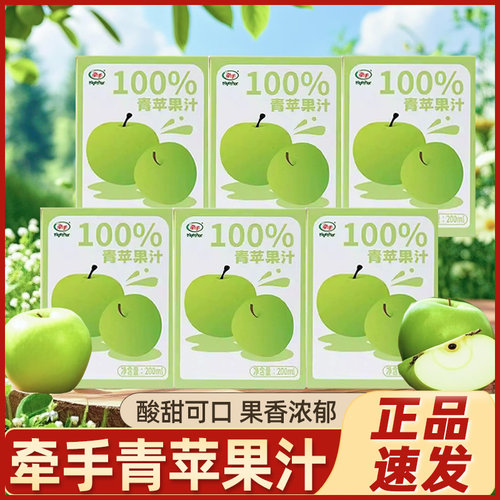 牵手青苹果汁梨汁盒装酸甜饮品果汁果饮夏季果味饮料网红休闲即饮