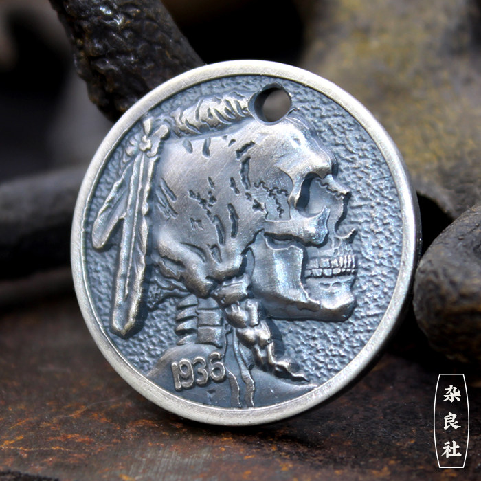 diy流浪者硬币北美野牛包邮吊坠