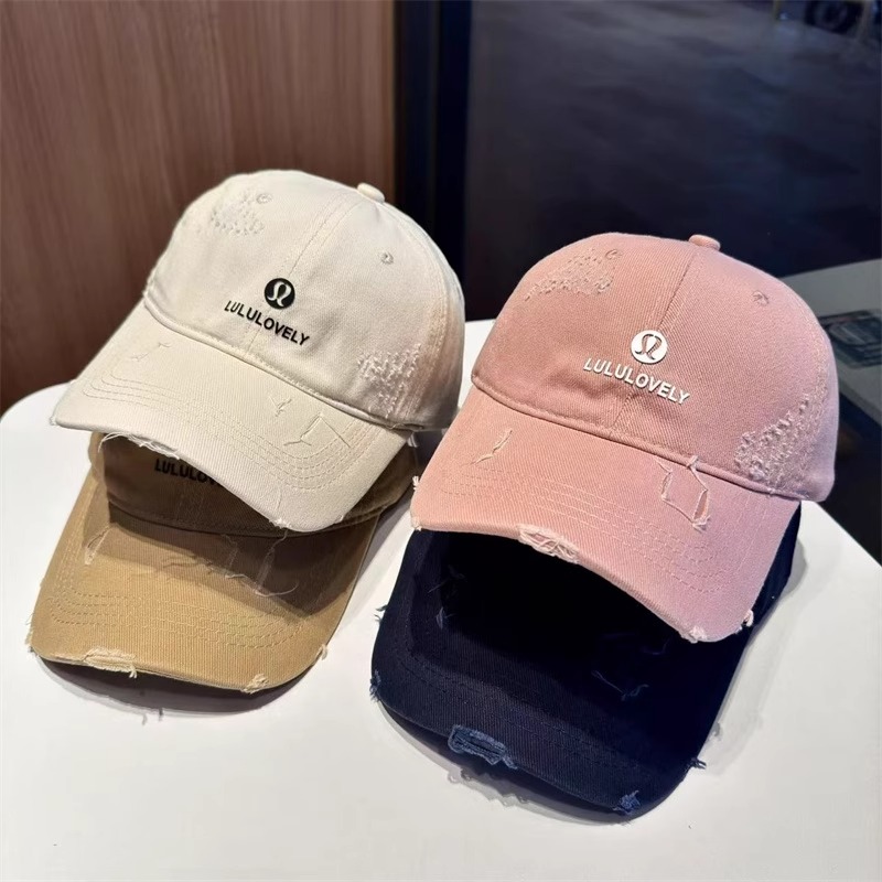 韩版字母刺绣棒球帽女春夏简约显脸小复古软顶鸭舌帽情侣百搭同款