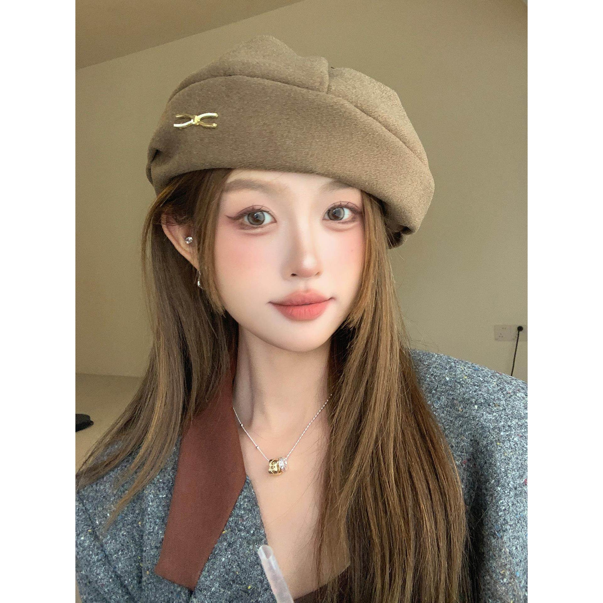 日系贴标棕色毛呢贝雷帽女显脸小百搭画家帽子文艺复古蓓蕾报童帽,服饰配件/皮带/帽子/围巾,帽子,淘宝优惠券,粉丝福利购,淘宝优惠卷