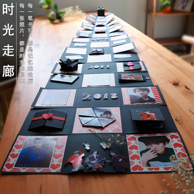 时光走廊爆炸盒子相册本纪念册diy手工制作创意照片定制生日礼物|msdalam kategori bekalan perayaan/hadiah, Hadiah kreatif, Galeri/album - dari Buy2taobao.com untuk memberikan perkhidmatan ejen Taobao profesional membeli