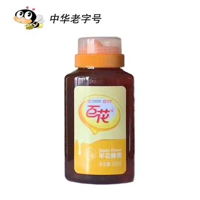 百花牌蜂蜜 枣花蜜 纯正天然蜂蜜935克挤压瓶专柜正品