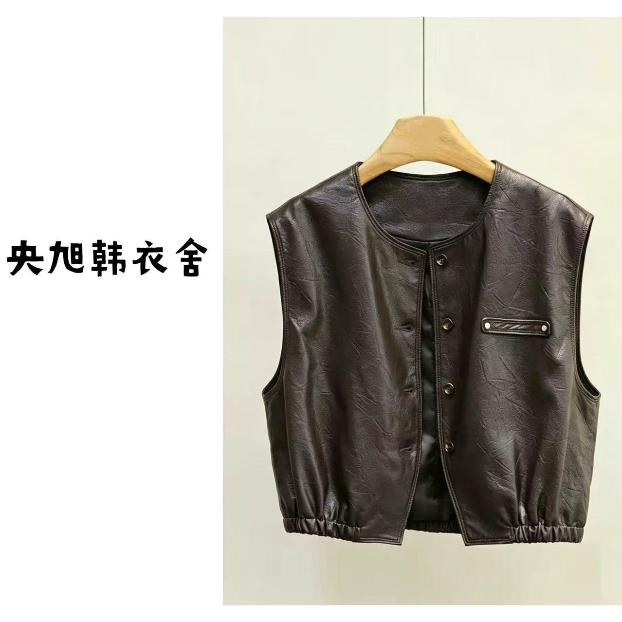 央旭韩衣舍  早秋复古叠穿马甲
