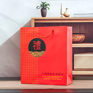 新款名贵礼品手提袋送礼佳品袋子鱼胶灵芝松茸羊肚菌红菇礼品袋子