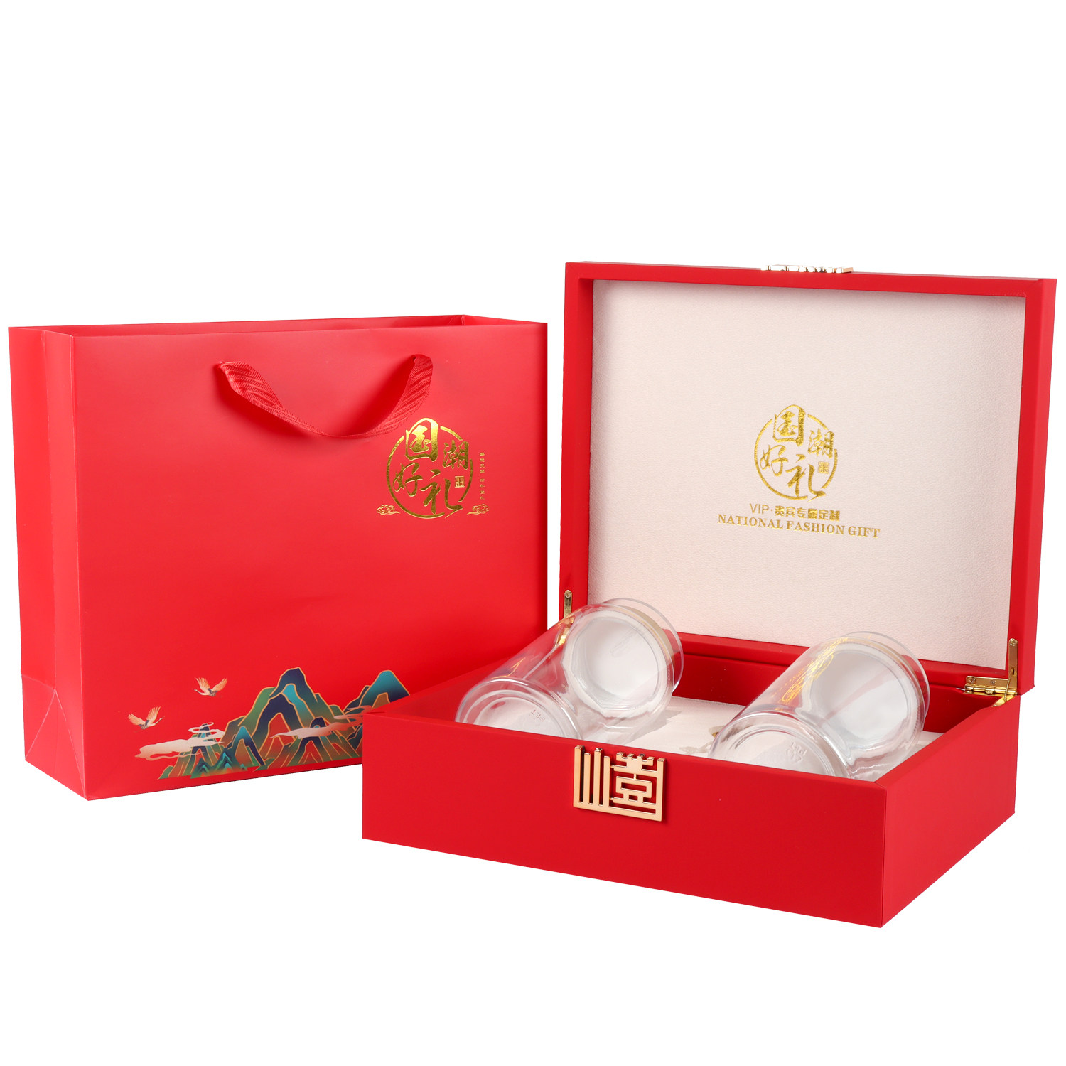 包装盒新款西洋参宝四三七粉礼品盒国潮贝好礼双元盒通用瓶粉石斛