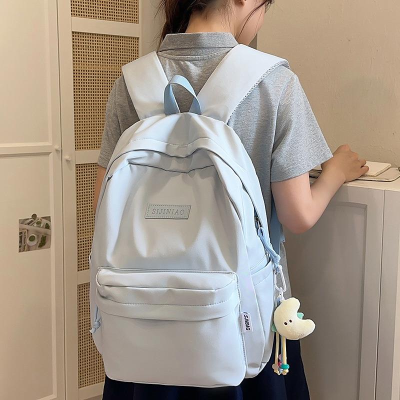 书包初中生女ins小众蓝色2026新款高中女生大容量小学生双肩背包