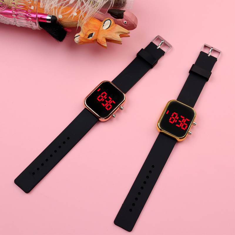 跨境热卖方形简约按键红灯LED电