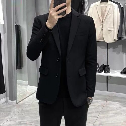 秋季男生商务休闲港风小西装外套
