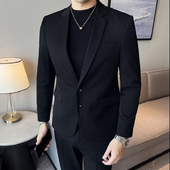 小西装 西服男外套修身 职业正装 加大码 男商务帅气工作 休闲青年韩款