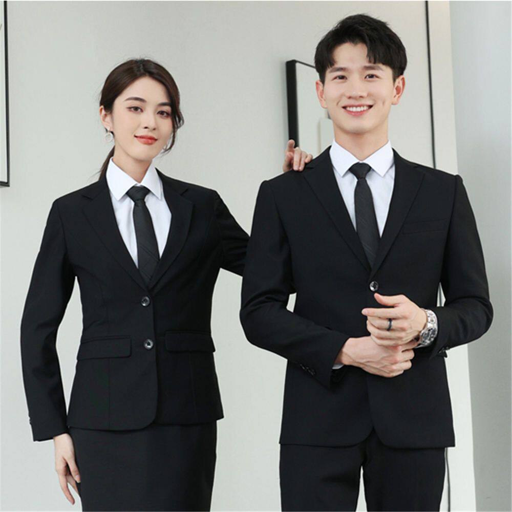 春秋男女同款商务修身西服套装