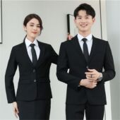职业装 春秋酒店工作服西装 男女同款 西服外套男士 正装 商务修身 套装