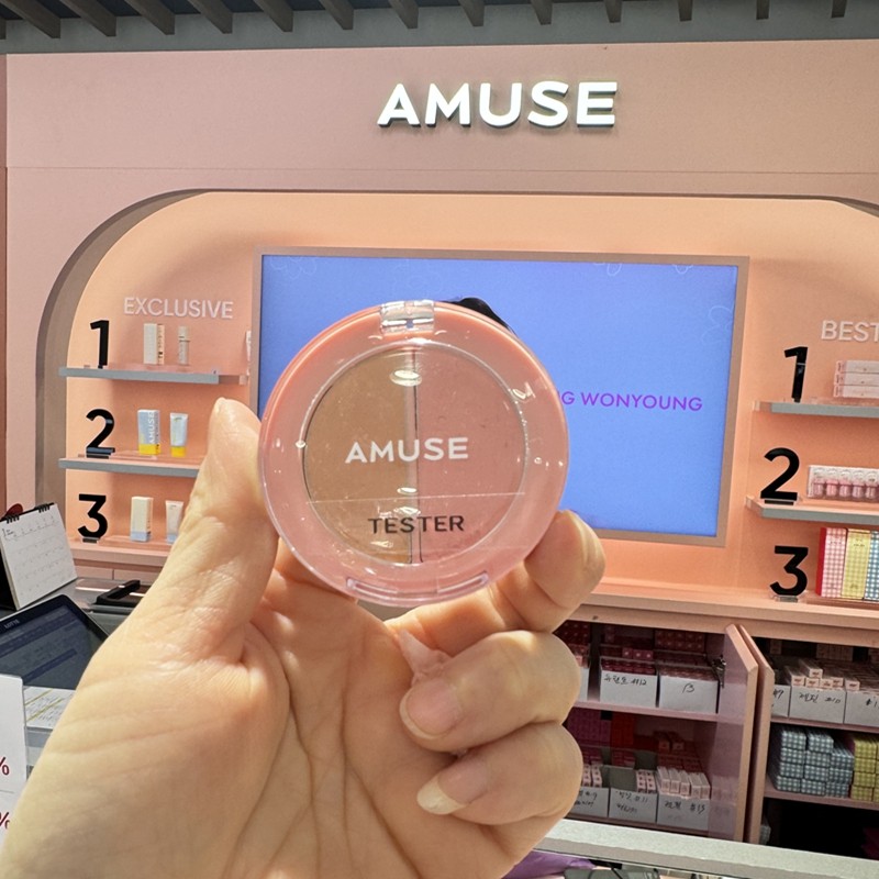 AMUSE双色唇颊两用膏钻石高光