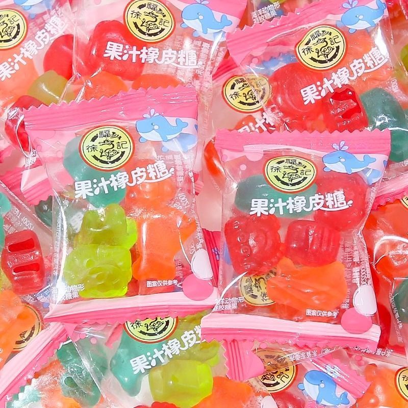徐福记果汁橡皮糖卡通动物造型