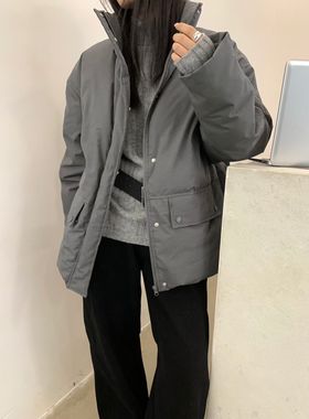 韩国东大门2025冬季新款韩版小众宽松显瘦立领鹅绒服女款保暖外套